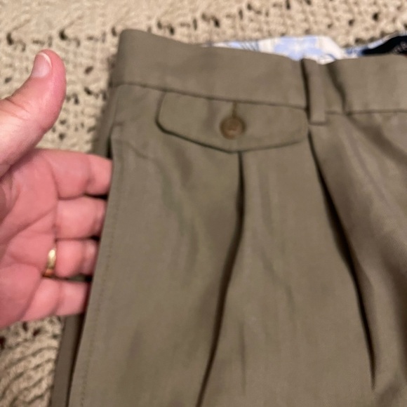 🌴Ocean Pacific Mens Pleated‎ Shorts 33 green khaki color tone on tone pattern - Picture 5 of 12